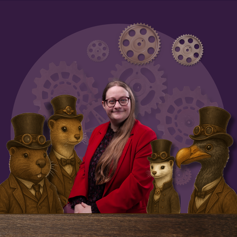 Photo de profil avec la Fouine, le Castor, l'Hermine et le Dodo